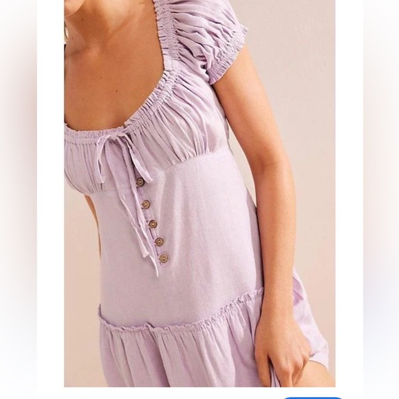 Free People Other - Free People Lilac Button-Front mini dress